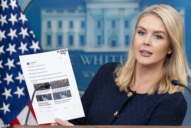 Press Secretary Karoline Leavitt was careful with her words, offering a somewhat tepid pushback to Musk