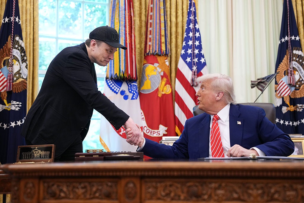 Elon Musk and Donald Trump in happier times